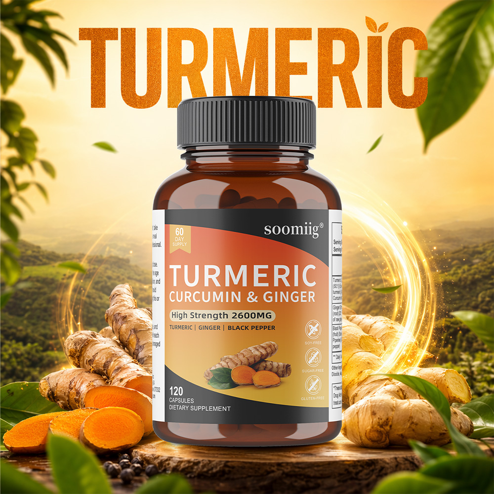 Turmeric Curcumin Capsule - Zencefil ve Karabiber İçeren Zerdeçal Kurkumin
